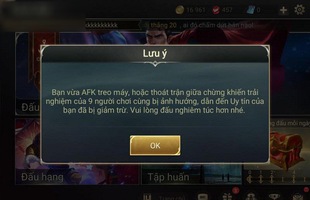 Liên Quân Mobile: 10h sáng ngày 4/11, toàn máy chủ mất kết nối, game thủ bị trừ rât nhiều điểm uy tín