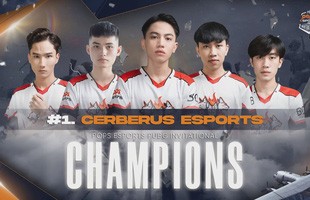 Cerberus lấy lại vị thế 'ông trùm quốc nội' sau khi lên ngôi vô địch POPS eSports PUBG Invitational