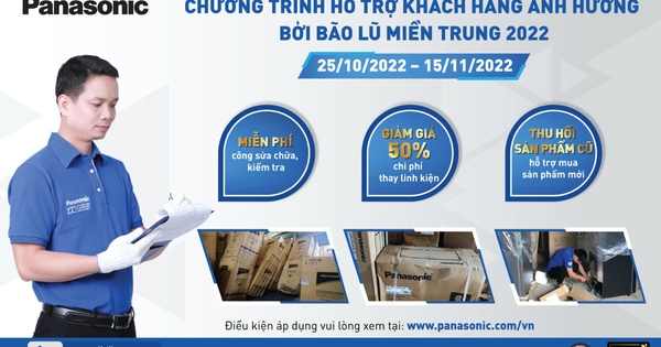 Panasonic chung tay hỗ trợ đồng bào 7 tỉnh thành vùng bão lũ