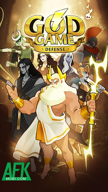 Cùng các vị thần phòng thủ trước các đợt quái vật trong game God Game: Defense