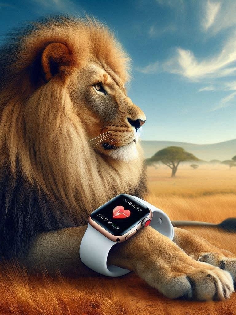 Đeo Apple Watch Vào Lưỡi Để Đo Nhịp Tim Sư Tử