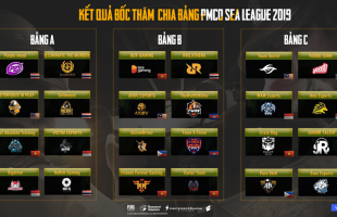 Bốc thăm SEA SEMI FINAL PMCO 2019: 3 đội tuyển PUBG Mobile Việt Nam bất ngờ chung bảng đấu