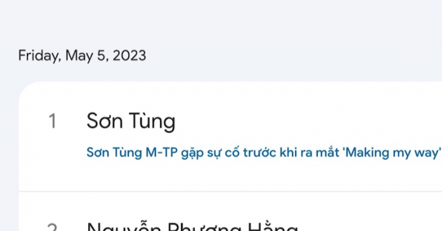 Sơn Tùng và Nguyễn Phương Hằng 