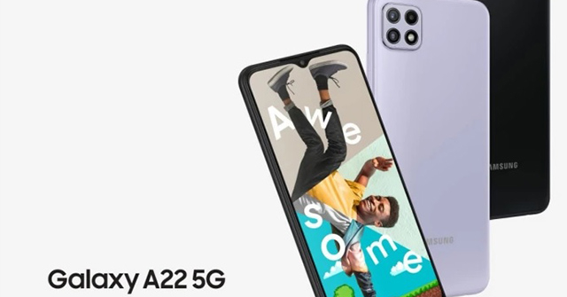 Ra mắt Galaxy A22 5G pin 5000 mAh, giá từ 6,4 triệu đồng