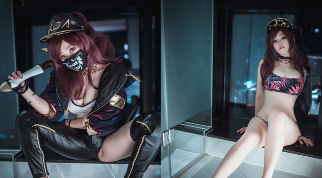 Có một K/DA Akali nóng bỏng mắt được cosplay bởi cô nàng Bambi