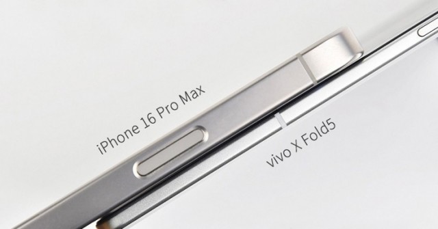 Vivo X Fold 5 khoe thiết kế siêu mỏng, đọ dáng cùng iPhone 16 Pro Max
