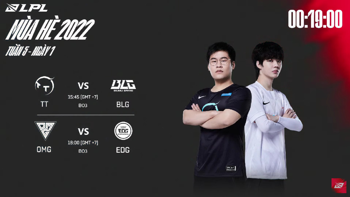 Trực tiếp LPL Mùa Hè 2022 ngày 04/07: TT vs. BLG, OMG vs. EDG