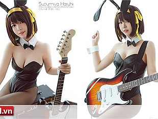 Ngất ngây với cosplay Suzumiya Haruhi phiên bản “Thỏ Ngọc” đầy gợi cảm