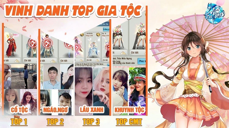 Top 3 “Selfie Gia Tộc” Tru Tiên 3D cuối cùng cũng chính thức lộ diện