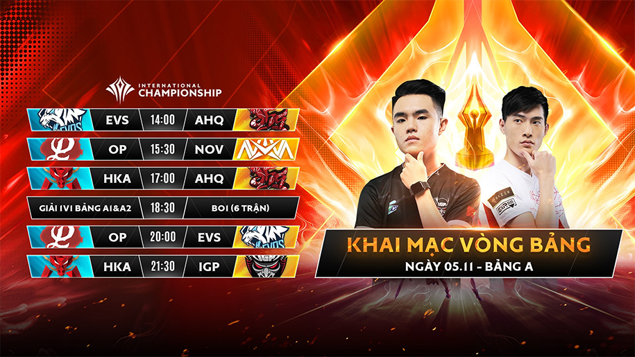 Trực tiếp AIC Liên quân 2019 hôm nay 5/11: HKA vs IGP Gaming