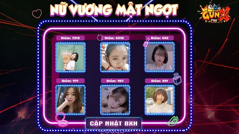 Cập nhật mới nhất BXH Nữ Vương Mật Ngọt - Ai sẽ trở thành Gương mặt đại diện GunX: Fire?