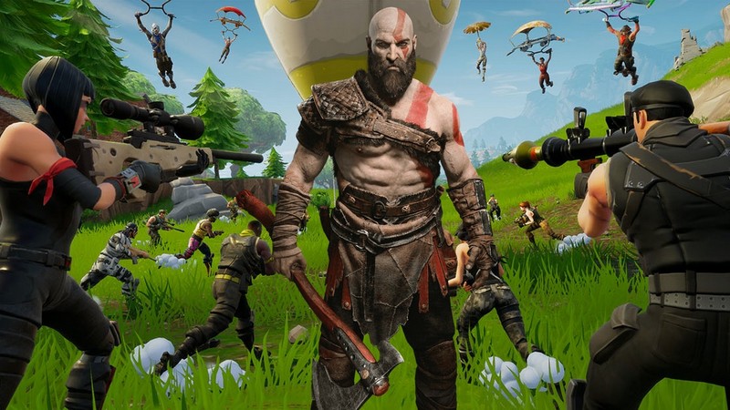 Kratos chuẩn bị... tấn công Fortnite