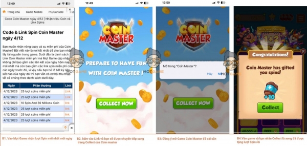 Cách tăng lượt Spin Coin Master miễn phí mới nhất 2023