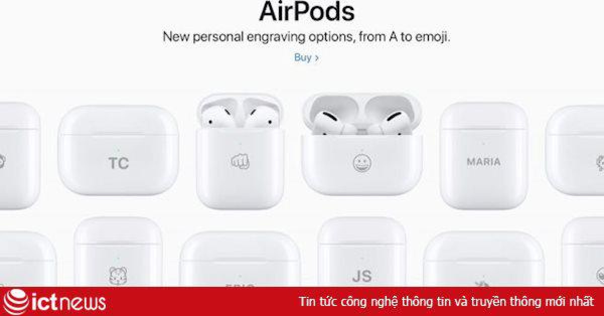 Ngoài khắc tên, hộp sạc AirPods còn có thể khắc mặt cười, mặt mếu