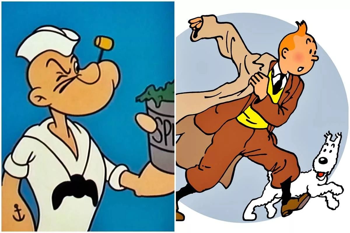 Nhân Vật Của Popeye Và Tintin Gốc Đã Chính Thức Thuộc Tài Sản Công Cộng