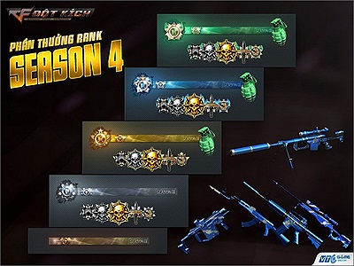 Game thủ Đột Kích đua nhau nhận quà Rank Season 4