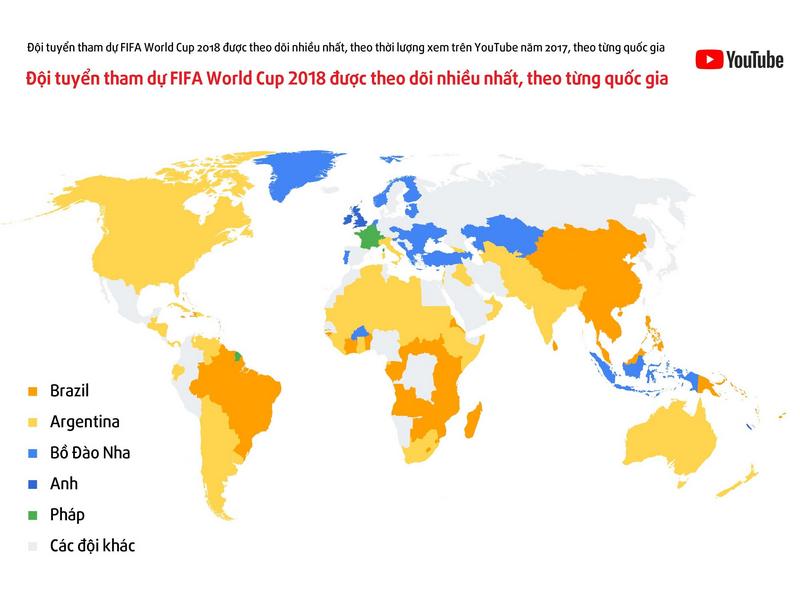 Xem FIFA World Cup 2018 trên YouTube
