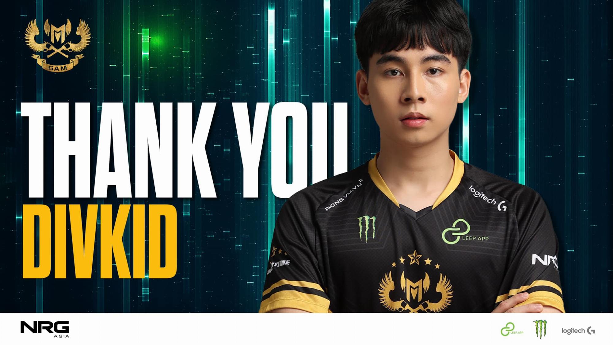 'Gáy vương' Divkid chính thức chia tay GAM Esports sau nửa năm gắn bó