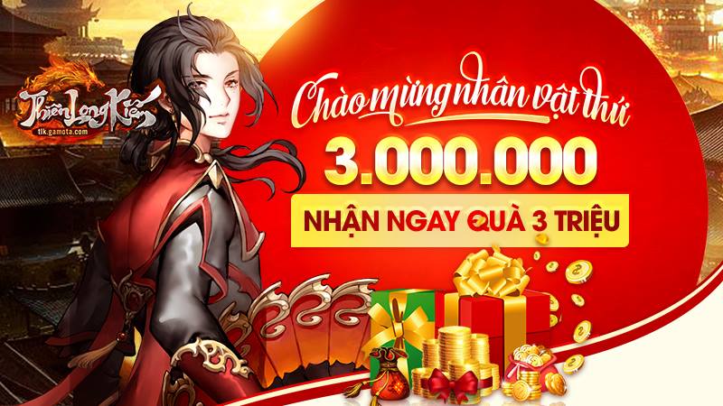 Thiên Long Kiếm Gamota chi “60 tỷ” làm quà kỷ niệm đạt mốc 3 triệu người chơi