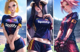 AI "biến hình" dàn mỹ nữ anime thành cầu thủ Barca đẹp hút hồn