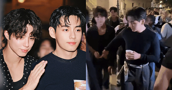 Ảnh siêu hot trong ngày: V (BTS) - Park Bo Gum tình tứ choàng tay, nép mình tạo 7749 kịch bản đam mỹ!