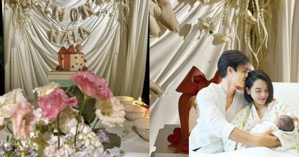 Quỳnh Lương tổ chức tiệc đầy tháng ấm cúng cho con gái, cô bé được mẹ khen ở điểm này