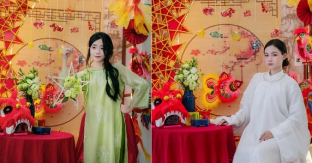 Thiếu nữ nô nức check-in Trung thu