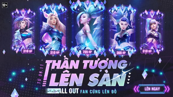 Mở bán nhóm trang phục K/DA ALL OUT – Nguyên team đi lên hết! Sở hữu Thần Tượng từ ngày 06/11