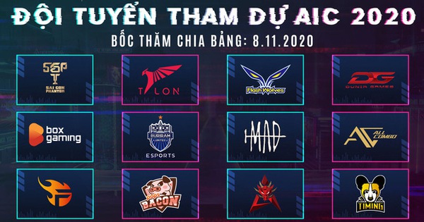 Lộ diện 12 đội tham dự AIC 2020, bất ngờ với sự xuất hiện của ẩn số tới từ Trung Quốc và Hàn Quốc