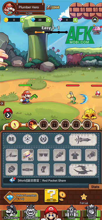 Cùng Mario chống lại thế lực tà ác trong game Adventure Team – Free 3000 draws