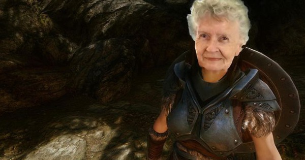 Bản sao cụ bà game thủ sắp xuất hiện ở thế giới ảo Skyrim, chém quái vật cực sung!
