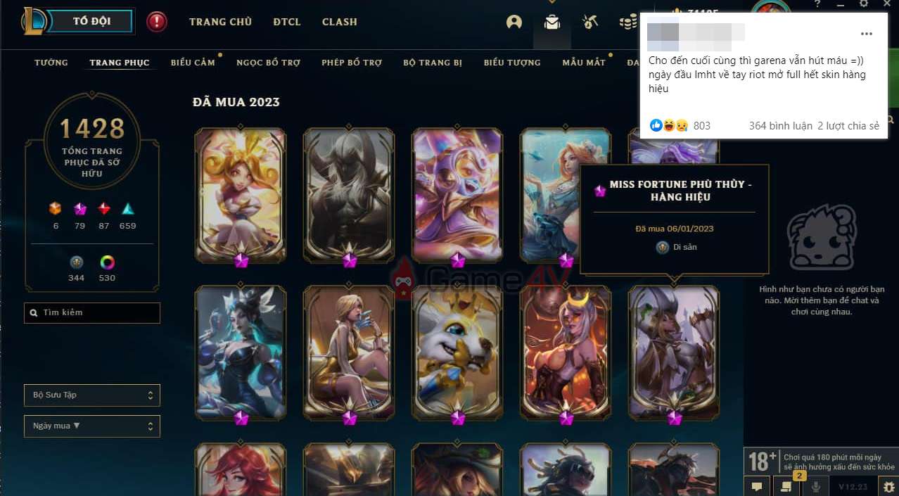 LMHT: Hàng loạt game thủ sở hữu skin ‘siêu hiếm’ trong ngày đầu mở máy chủ Riot