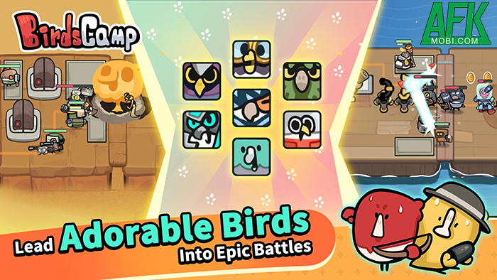 Birds Camp game phòng thủ mới kết hợp yếu tố thẻ bài đến từ ChillyRoom