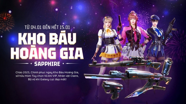 Nghênh đón người đẹp Claire với Kho Báu Hoàng Gia Sapphire Galaxy của Đột Kích