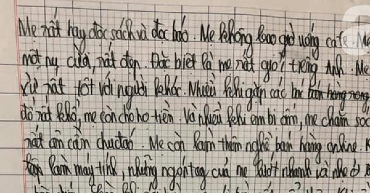 Bài văn tả mẹ bán hàng online của học sinh tiểu học khiến cộng đồng mạng điêu đứng