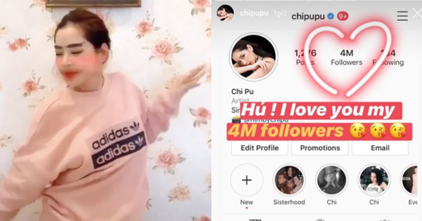 Trở thành nghệ sĩ Việt thứ 2 cán mốc 4 triệu follow trên Instagram, Chi Pu đã có pha ăn mừng cực lầy thế này đây!