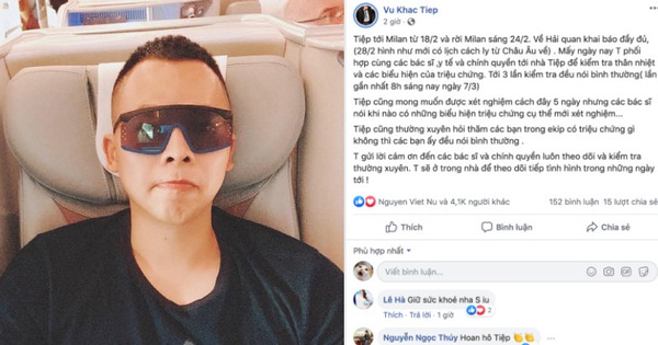 Vũ Khắp Tiệp công khai lịch trình châu Âu trên Facebook sau ca nhiễm Covid-19 thứ 17 ở Việt Nam, tiết lộ lý do không bị cách ly