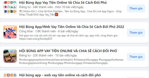 Facebook tràn lan hội nhóm hướng dẫn và chia sẻ cách... bùng app vay tiền