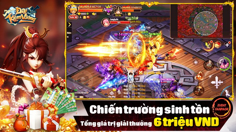 Đại Kiếm Vương Mobile Alpha Test hôm nay, hỗ trợ vàng ngập mặt