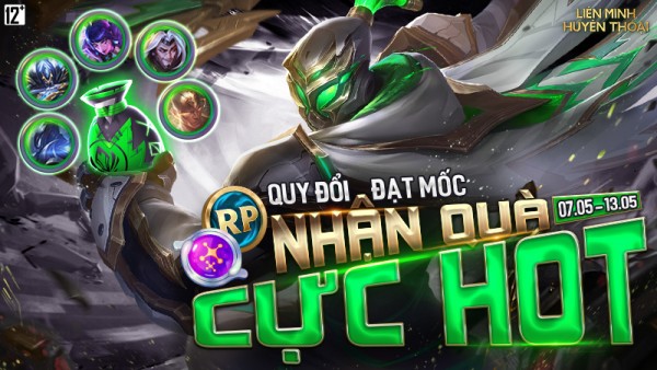 Quy đổi RP – Đạt mốc nhận quà cực HOT từ 00:30 07/05 đến 23:59 13/05