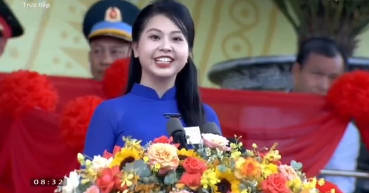 Chân dung cô gái phát biểu tại lễ kỷ niệm 70 năm Chiến thắng Điện Biên Phủ