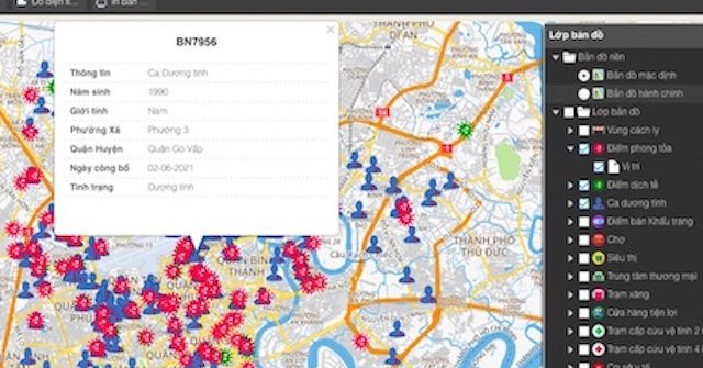 Dịch COVID-19: Cách xem chi tiết ca nhiễm, điểm phong tỏa tại TP.HCM trên bản đồ