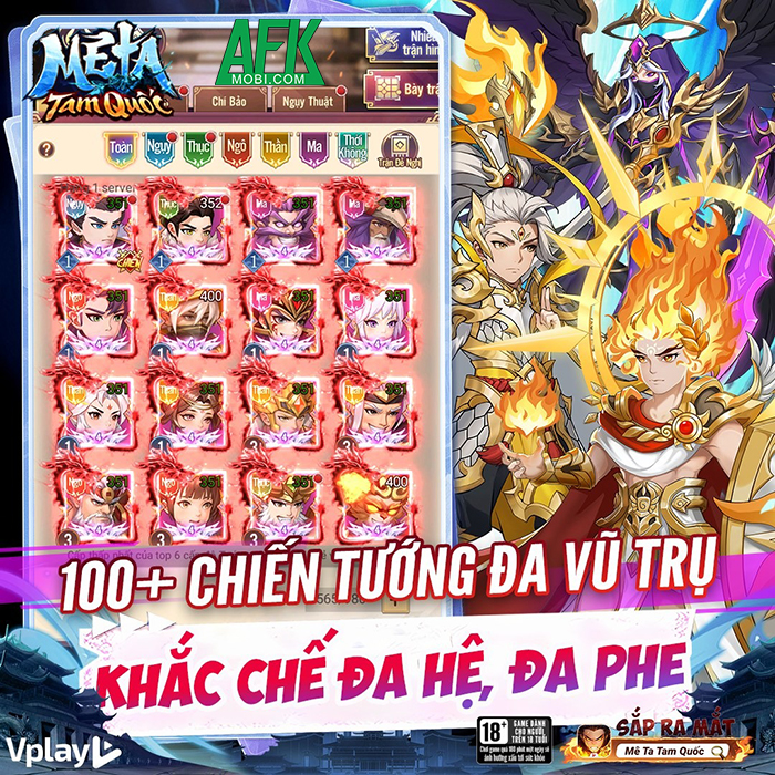 Game chiến thuật đấu tướng Mê Ta Tam Quốc – Vplay cập bến thị trường Việt Nam