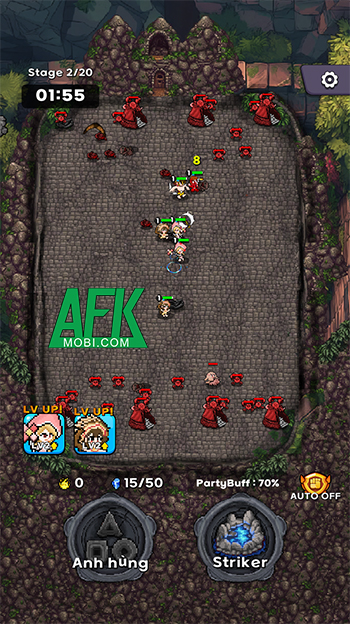 Triệu hồi các anh hùng chiến đấu tiêu diệt thế lực bí ẩn trong game Trimo Heroes: Pixel Offense