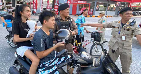 Thái Lan tăng 4 lần mức phạt không đội mũ bảo hiểm