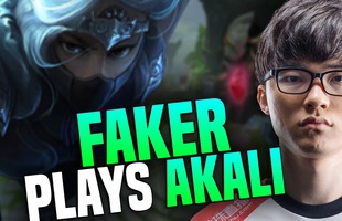 LMHT: Vừa mới được làm lại, Faker đã vác Akali 'tryhard' rank vô cùng ảo diệu