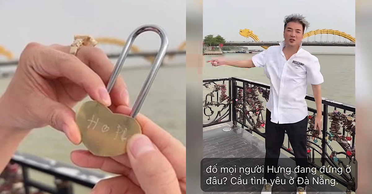 Đàm Vĩnh Hưng vô tình để lộ tên “nửa kia” khi làm điều này trên cầu Tình Yêu (Đà Nẵng)?