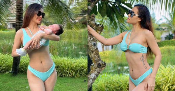 Sinh con hơn 1 tháng, Phương Trinh Jolie tự tin diện bikini khoe bụng phẳng lỳ