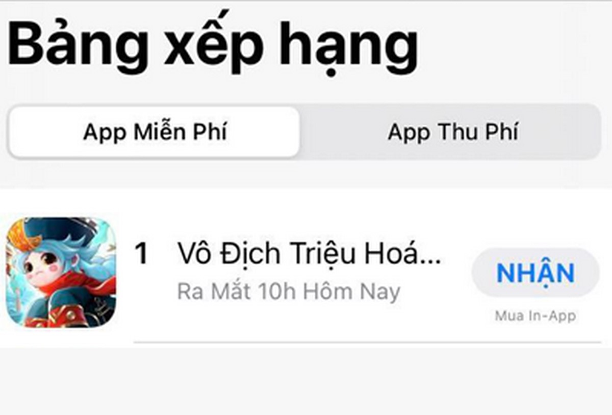 Leo Top 1 thần tốc, Vô Địch Triệu Hoán Sư là Game Mobile Miễn Phí hot nhất App Store hôm nay