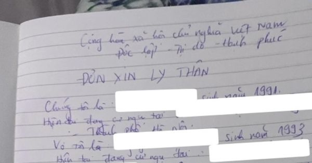 Cãi nhau với vợ, chồng viết đơn xin ly thân trong đêm nhưng lại khiến dân tình bật cười vì 1 chi tiết